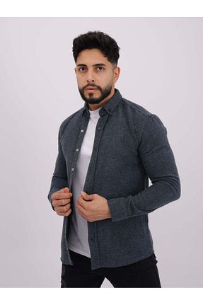 پیراهن طوسی مردانه اسلیم فیت cliento - کد 885762823