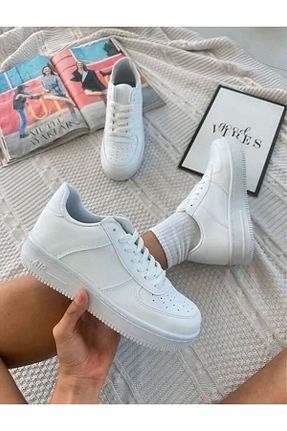 کفش اسنیکر سفید زنانه بند دار MefWear - کد 880757941