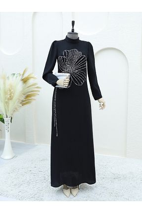 لباس مجلسی حجاب مشکی زنانه یقه ایستاده Modamorfo - کد 839911468