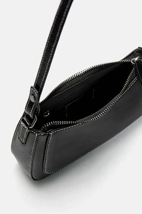 کیف دوشی مشکی زنانه پلی اورتان Pull & Bear - کد 885898771