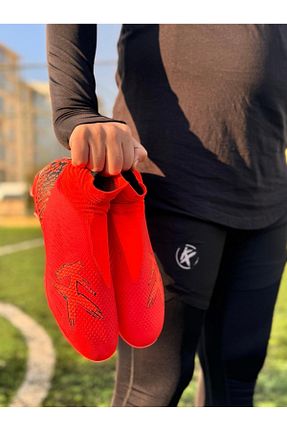 کفش فوتبال چمنی قرمز زنانه KXSPOR - کد 885916339
