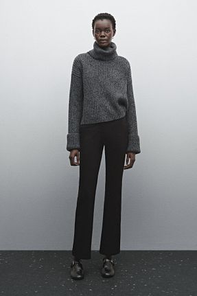 شلوار مشکی زنانه پنبه ای Massimo Dutti - کد 881757935