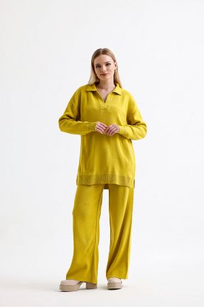 ست بالاتنه و پائین تنه زرد زنانه تریکو ikomteks - کد 885912528