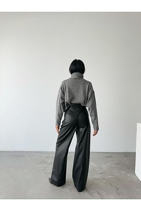 شلوار مشکی زنانه چرم مصنوعی MAGGAZA - کد 885930743