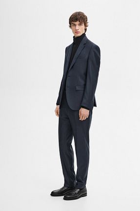شلوار سرمه ای مردانه پشمی Massimo Dutti - کد 881918040