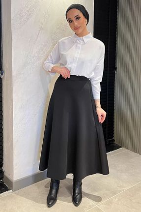 دامن حجاب مشکی زنانه رگولار Julude - کد 885928845