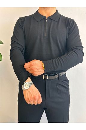 پلیور مشکی مردانه ساده 2512 Clothing - کد 885926766