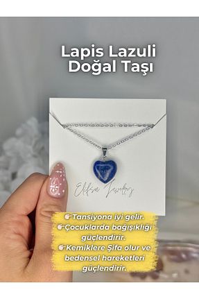 گردنبند جواهر سرمه ای زنانه سنگ طبیعی Elifsu Jewelry - کد 885961506