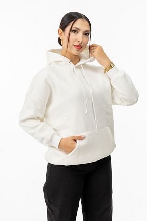 سوئیشرت سفید زنانه ساده TUĞBA ERGÜL - کد 885957282