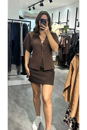 رویه قهوه ای زنانه مخلوط ویسکون Butik - کد 885957899