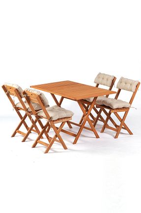 ست باغچه بژ چوب Meya Dekor - کد 856885092