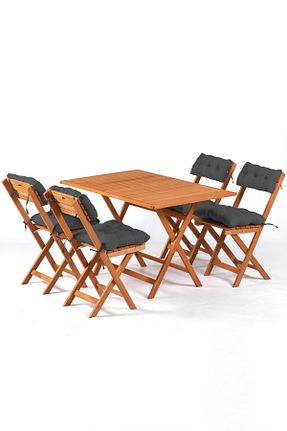 ست باغچه طوسی چوب Meya Dekor - کد 863096868