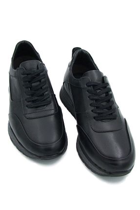 کفش اسنیکر مشکی مردانه بند دار lizshoe - کد 885972283