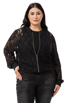 کت سایز بزرگ مشکی زنانه دانتل DISENTIS MODEST - کد 885970213