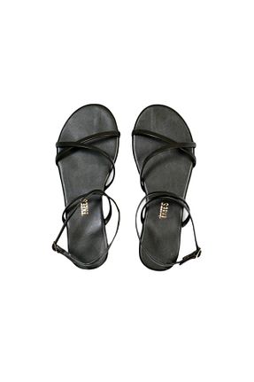 صندل خاکی زنانه پاشنه تخت Tkees - کد 760764188
