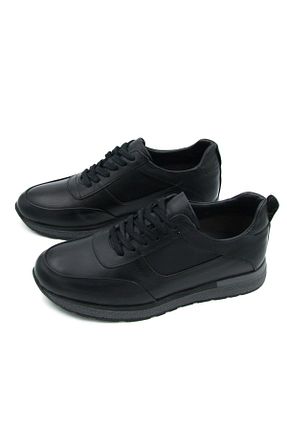 کفش اسنیکر مشکی مردانه بند دار lizshoe - کد 885972283
