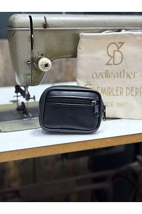 کیف کمری مشکی زنانه چرم خالص özdemirler deri - کد 885974913