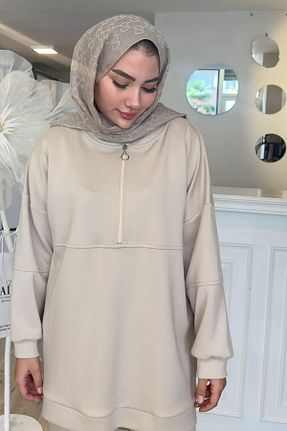 ست بالاتنه و پائین تنه حجاب بژ زنانه رگولار Tesettür Diyarı - کد 885977775
