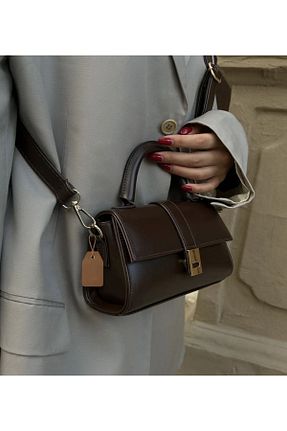 کیف دوشی قهوه ای زنانه چرم مصنوعی winnest bag - کد 885994497