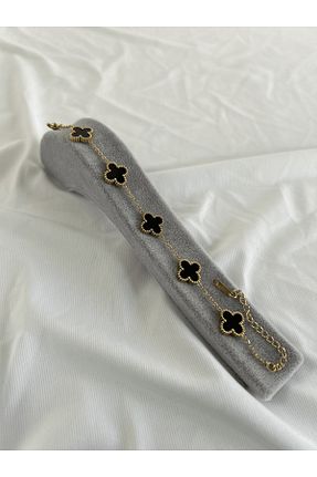 دستبند استیل (فولاد) مشکی زنانه استیل ضد زنگ Uzay Accessories - کد 847084460