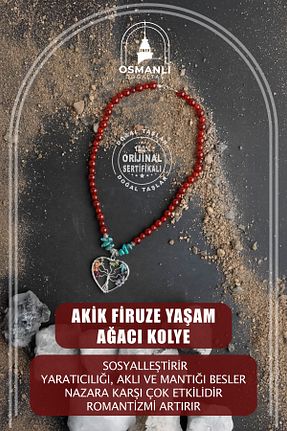 گردنبند جواهر رنگی زنانه سنگ OSMANLI DOĞAL TAŞ - کد 661614007