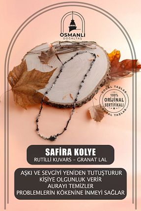 گردنبند جواهر رنگی زنانه سنگ OSMANLI DOĞAL TAŞ - کد 660207441
