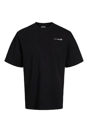 تیشرت مشکی مردانه اورسایز Jack & Jones - کد 885999444