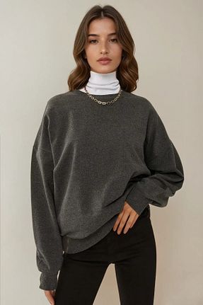 سوئیشرت طوسی زنانه ساده Hiccup - کد 872406244