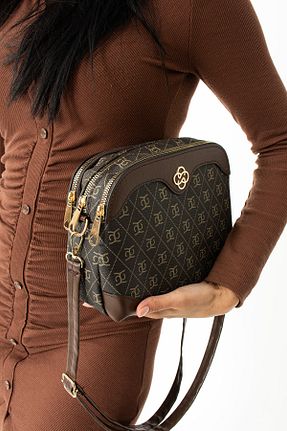 کیف دوشی قهوه ای زنانه چرم مصنوعی Kaya Bag - کد 886002447