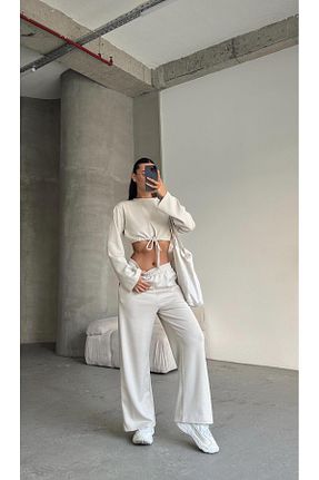 ست بالاتنه و پائین تنه طوسی زنانه پنبه ای mydukkan.co - کد 883851401