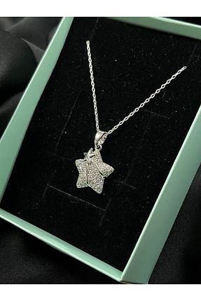 گردنبند نقره سفید زنانه 925 عیار KURAL TİCARET - کد 886034271