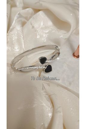 دستبند استیل (فولاد) مشکی زنانه استیل (فولاد) Çelik - کد 877937888