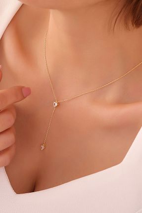 گردنبند نقره طلائی زنانه 925 عیار VAOOV - کد 886050313