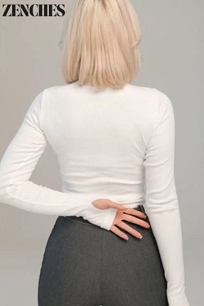 بادی مشکی زنانه یقه ایستاده ZENCHES - کد 886076431