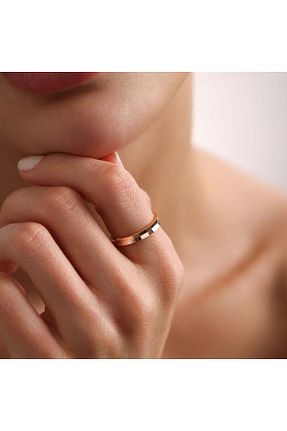 انگشتر طلا رنگی زنانه 14 عیار Sembol Gold - کد 886103270
