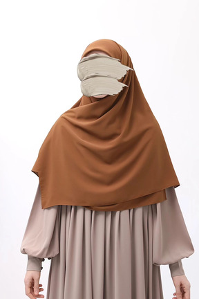 شال قهوه ای زنانه Medine İpeği Lemaye - کد 886104876