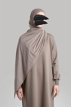 شال قهوه ای زنانه پنبه ای Lemaye - کد 886104928