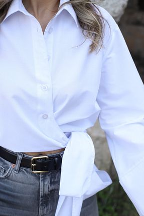 پیراهن سفید زنانه رگولار bytugcekaya - کد 886132997