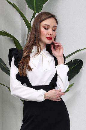 بلوز سفید زنانه ساده KÜÇÜĞÜM BUTİK - کد 458988485