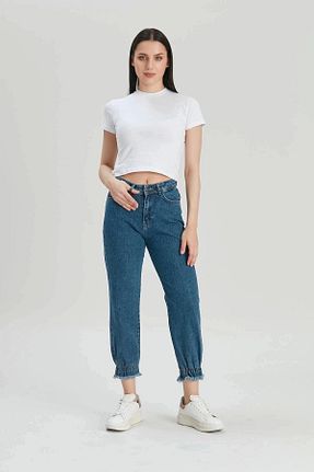 شلوار جین سرمه ای زنانه رگولار Modaca - کد 94598416