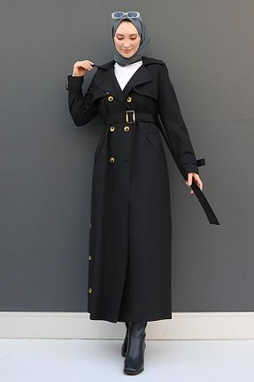 ترنچکت حجاب مشکی زنانه پنبه ای Genel Markalar - کد 886167431