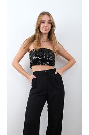 بلوز مشکی زنانه ساده Miapiashop - کد 886176270