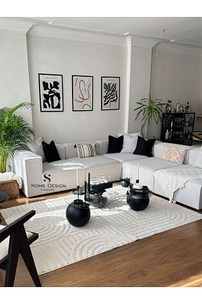 ست گوشه ای سفید مخمل S Home Design Concept - کد 814006419