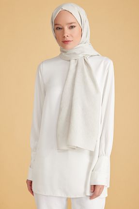 شال سفید زنانه پلی استر Belli - کد 886451847