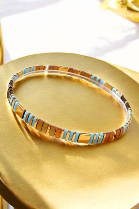 دستبند جواهر آبی زنانه سنگ طبیعی Atölye - کد 874052637