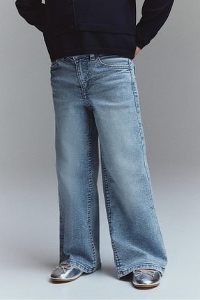 شلوار جین آبی بچه گانه پاچه گشاد H&M - کد 859141149