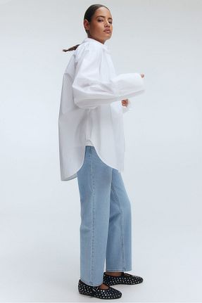 شلوار جین آبی زنانه پاچه لوله تفنگی H&M - کد 886207289