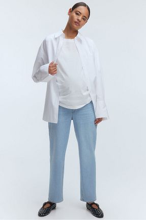 شلوار جین آبی زنانه پاچه لوله تفنگی H&M - کد 886207289