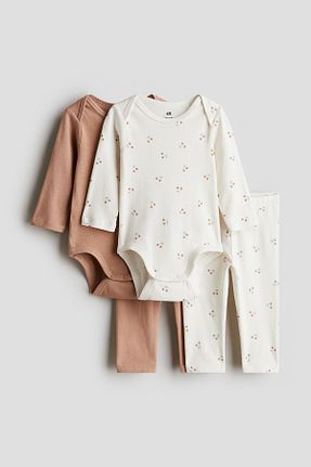 بادی بژ بچه گانه یقه دوچرخه H&M - کد 886207057