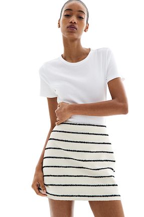 دامن سفید زنانه رگولار H&M - کد 886207053